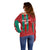 Custom Morocco Football Off Shoulder Sweater Nations Cup 2024 Atlas Lions - Wonder Print Shop