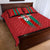 Custom Morocco Football Quilt Bed Set Nations Cup 2024 Atlas Lions - Wonder Print Shop