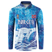 Norges Football WC2026 Custom Viking Rowing Button Sweatshirt Raging Waves