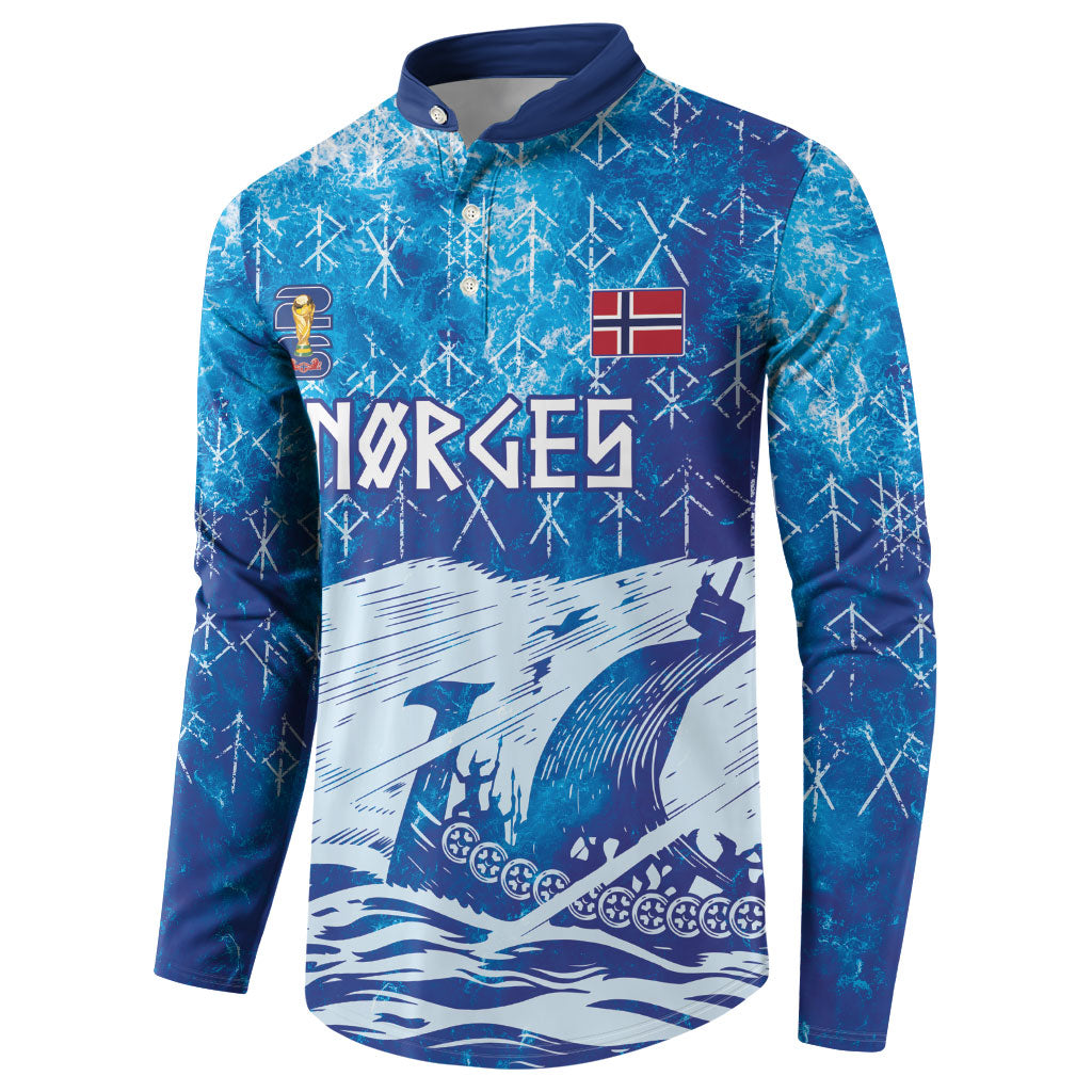 Norges Football WC2026 Custom Viking Rowing Button Sweatshirt Raging Waves