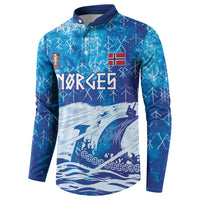 Norges Football WC2026 Custom Viking Rowing Button Sweatshirt Raging Waves