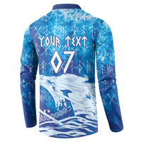 Norges Football WC2026 Custom Viking Rowing Button Sweatshirt Raging Waves