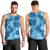 Hawaii Tapa Men Tank Top Hibiscus Mix Hawaiian Quilt Patches - Blue - Wonder Print Shop