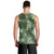 Hawaii Tapa Men Tank Top Hibiscus Mix Hawaiian Quilt Patches - Sage Green - Wonder Print Shop