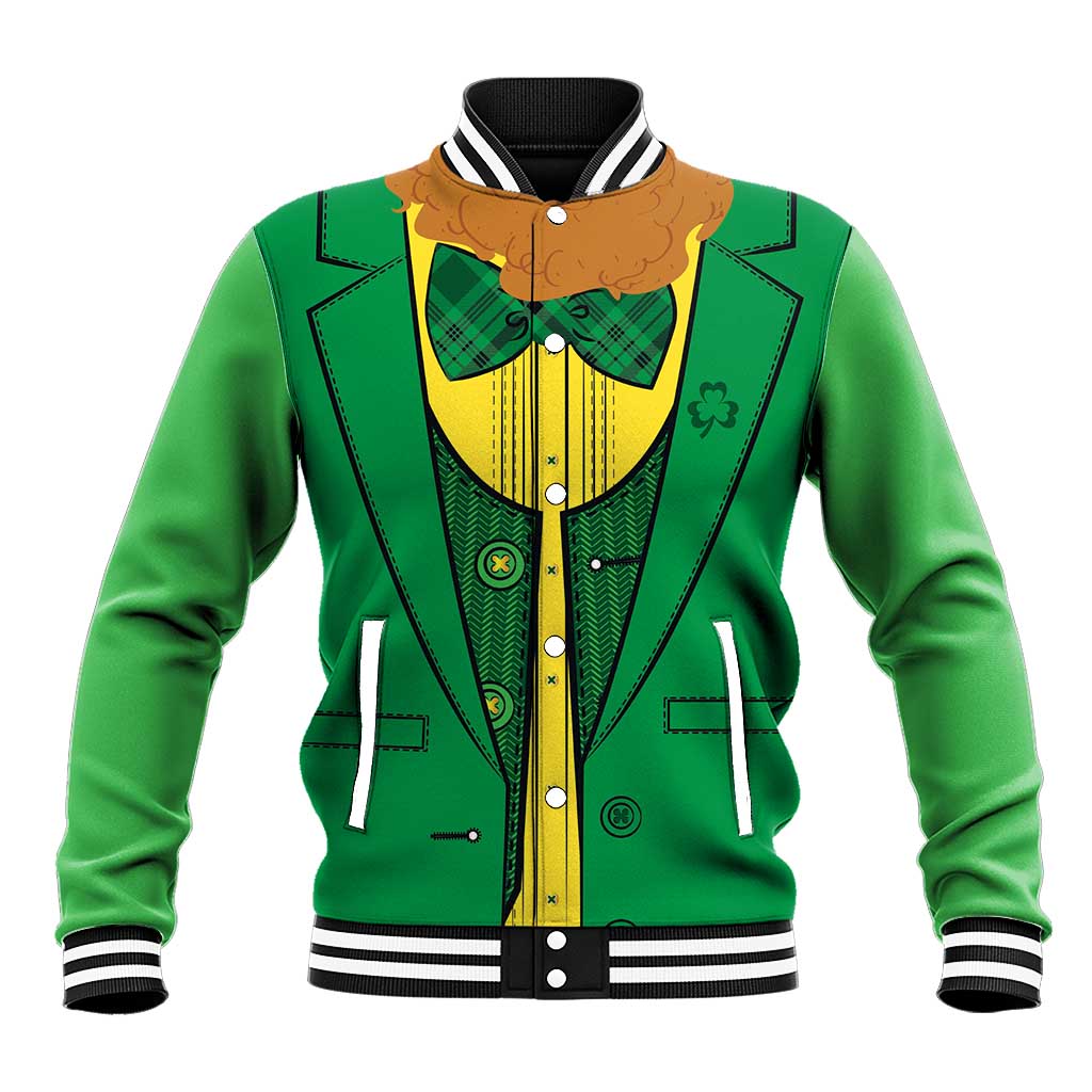 St.Patrick Leprechaun Inspired Funny Baseball Jacket LT7 - Wonder Print Shop