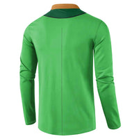 St.Patrick green sweatshirt, plain back with vertical seam and long sleeves