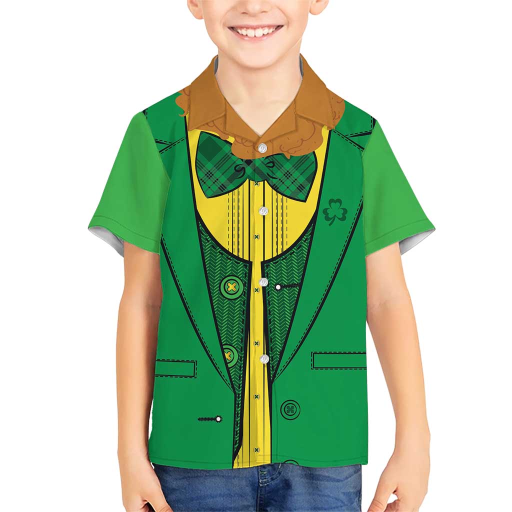 St.Patrick Leprechaun Inspired Funny Kid Hawaiian Shirt - Wonder Print Shop