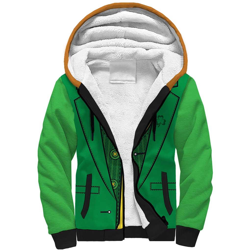 St.Patrick Leprechaun Inspired Funny Sherpa Hoodie - Wonder Print Shop