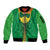 St.Patrick Leprechaun Inspired Funny Sleeve Zip Bomber Jacket - Wonder Print Shop