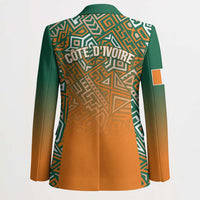 Ivory Coast Football Tribal Patterns Blazer WC2026 - Wonder Print Shop