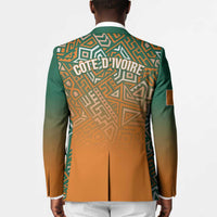 Ivory Coast Football Tribal Patterns Blazer WC2026 - Wonder Print Shop