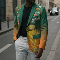 Ivory Coast Football Tribal Patterns Blazer WC2026 - Wonder Print Shop