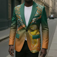 Ivory Coast Football Tribal Patterns Blazer WC2026 - Wonder Print Shop