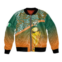 Ivory Coast Football Tribal Patterns Bomber Jacket WC2026 - Wonder Print Shop