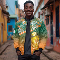 Ivory Coast Football Tribal Patterns Bomber Jacket WC2026 - Wonder Print Shop