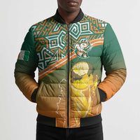 Ivory Coast Football Tribal Patterns Bomber Puffer Jacket WC2026 - Wonder Print Shop