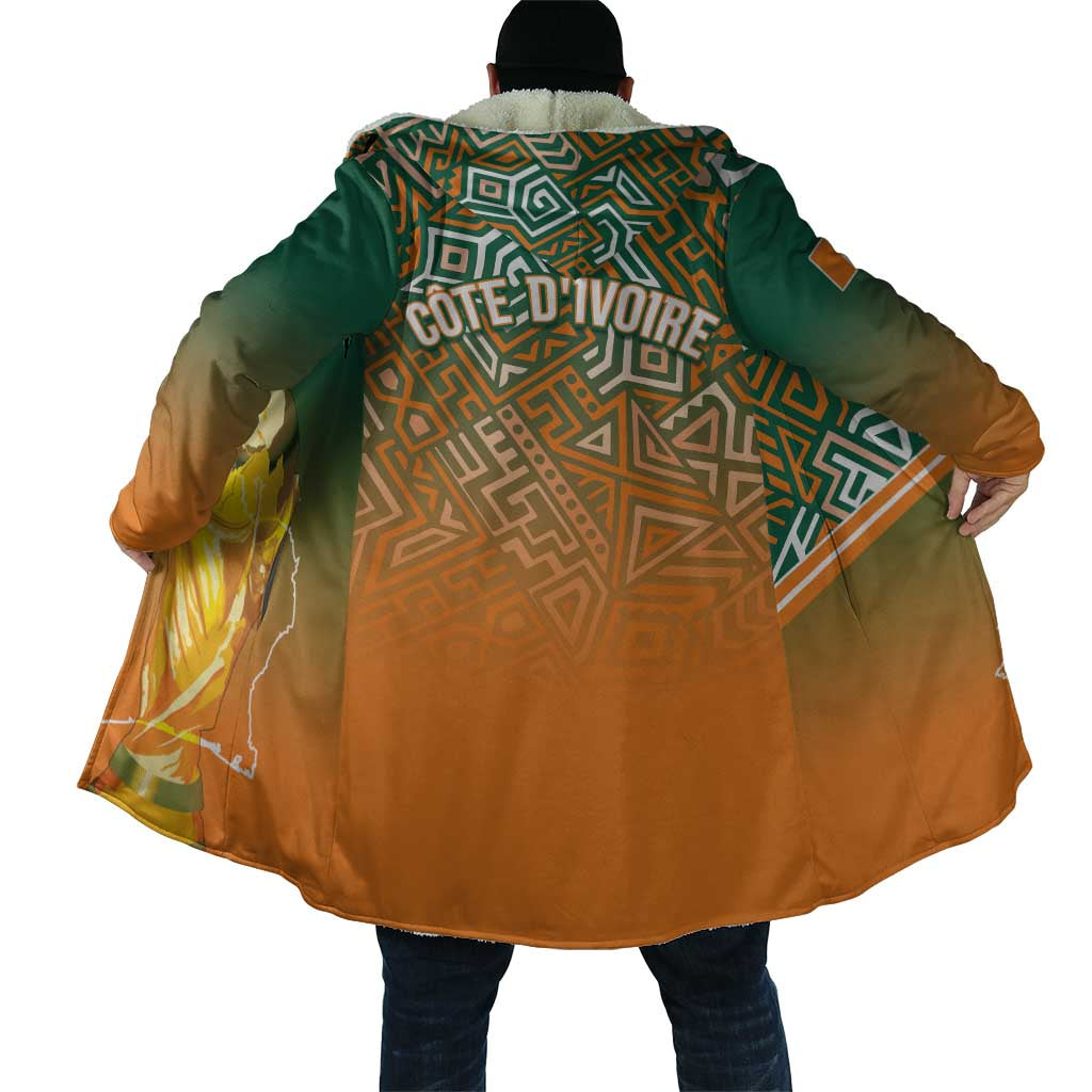 Ivory Coast Football Tribal Patterns Cloak WC2026 - Wonder Print Shop