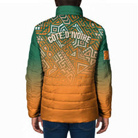 Ivory Coast Football Tribal Patterns Padded Jacket WC2026 - Wonder Print Shop