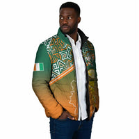 Ivory Coast Football Tribal Patterns Padded Jacket WC2026 - Wonder Print Shop