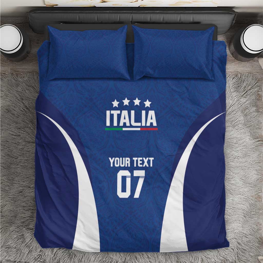 Italy Football 2024 Custom Bedding Set Gli Azzurri - Renaissance Inspired LT7 - Wonder Print Shop