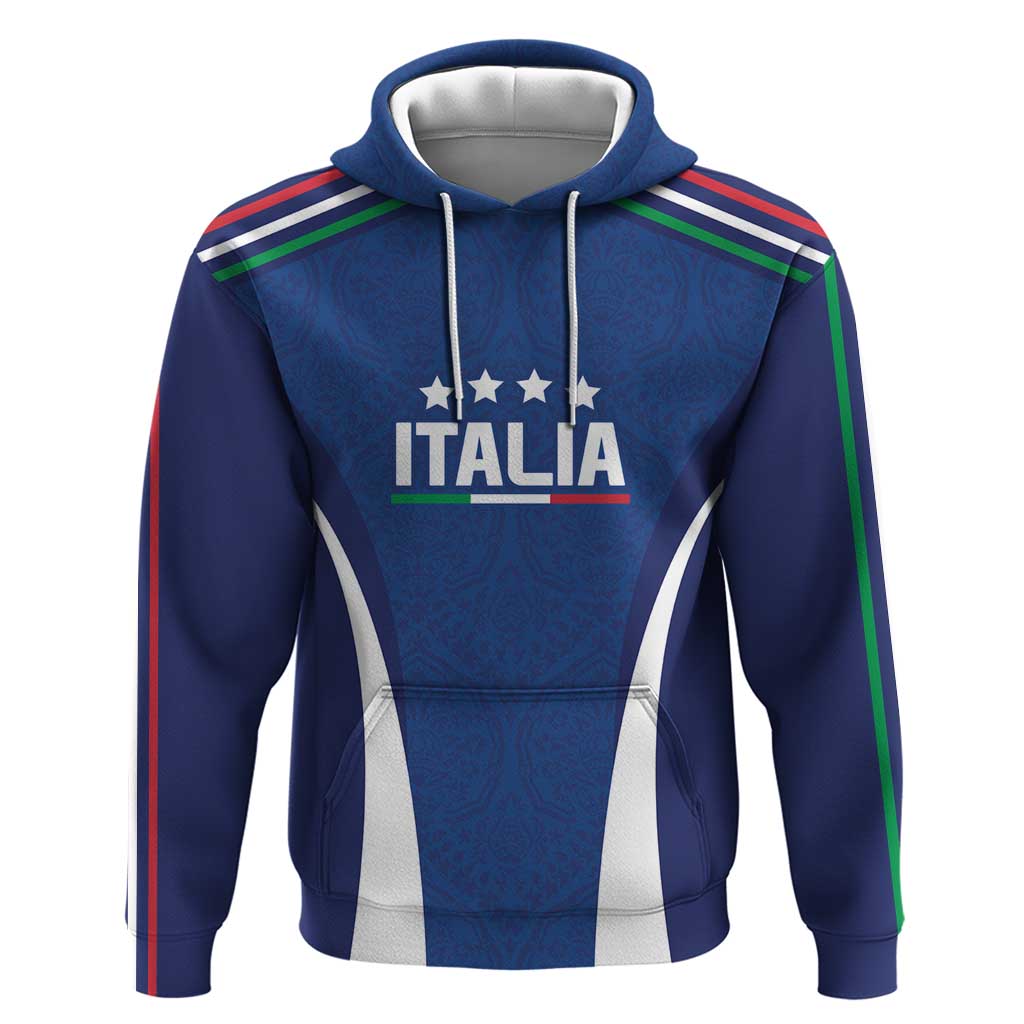 Italy Football 2024 Custom Hoodie Gli Azzurri - Renaissance Inspired - Wonder Print Shop