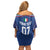 Italy Football 2024 Custom Off Shoulder Short Dress Gli Azzurri - Renaissance Inspired - Wonder Print Shop