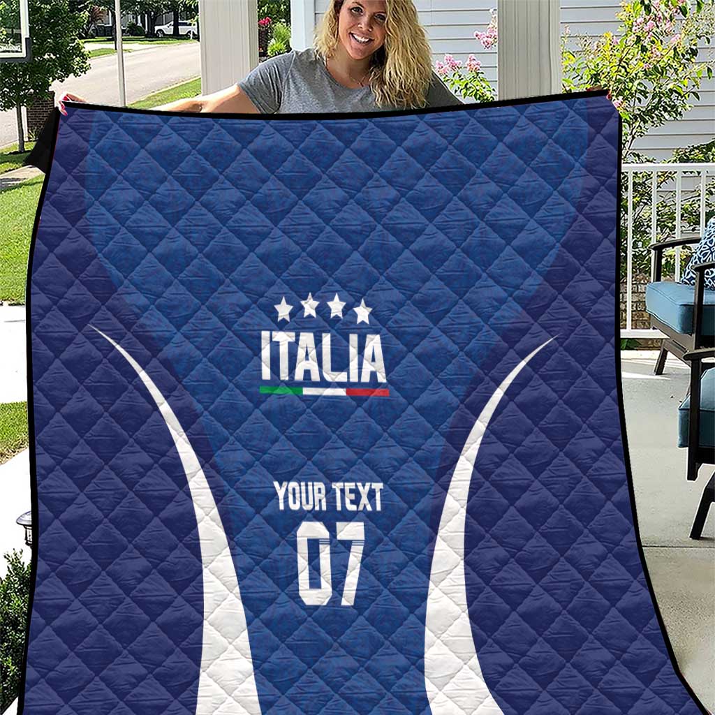 Italy Football 2024 Custom Quilt Gli Azzurri - Renaissance Inspired