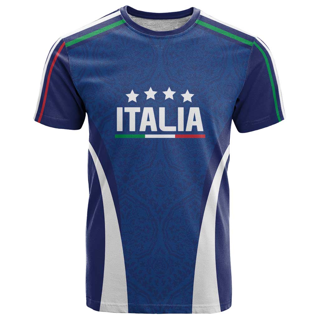 Italy Football 2024 Custom T Shirt Gli Azzurri - Renaissance Inspired