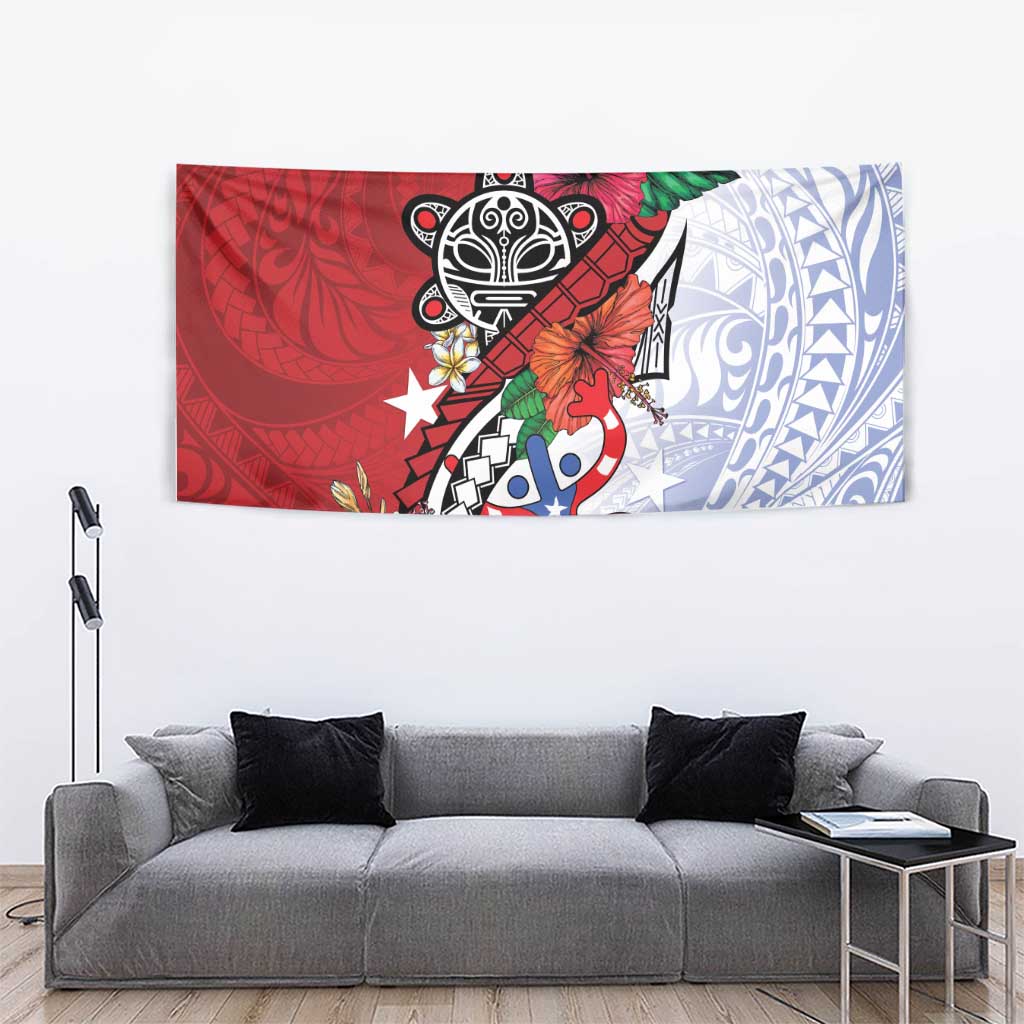 Puerto Rico Boricua Tapestry Taino - Polynesia Tribal Mix - Wonder Print Shop