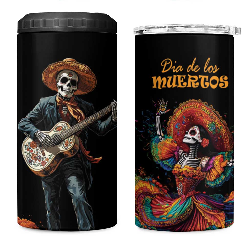 Mexico Dia de los Muertos 4 in 1 Can Cooler Tumbler La Calavera Catrina LT7 - Wonder Print Shop