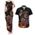 Mexico Dia de los Muertos Couples Matching Tank Maxi Dress and Hawaiian Shirt La Calavera Catrina