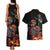 Mexico Dia de los Muertos Couples Matching Tank Maxi Dress and Hawaiian Shirt La Calavera Catrina