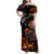 Mexico Dia de los Muertos Family Matching Off Shoulder Maxi Dress and Hawaiian Shirt La Calavera Catrina