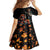 Mexico Dia de los Muertos Family Matching Off Shoulder Short Dress and Hawaiian Shirt La Calavera Catrina