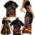 Mexico Dia de los Muertos Family Matching Short Sleeve Bodycon Dress and Hawaiian Shirt La Calavera Catrina