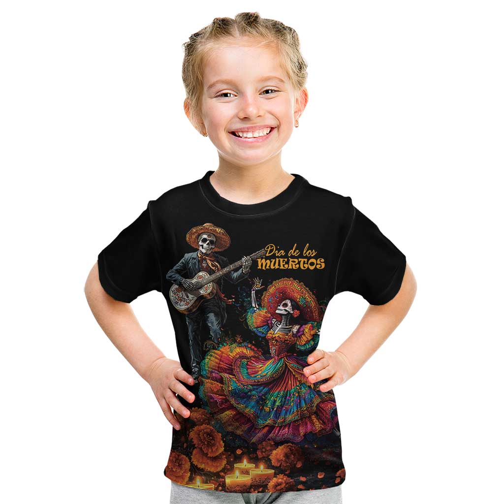 Mexico Dia de los Muertos Kid T Shirt La Calavera Catrina