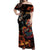 Mexico Dia de los Muertos Off Shoulder Maxi Dress La Calavera Catrina