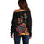 Mexico Dia de los Muertos Off Shoulder Sweater La Calavera Catrina - Wonder Print Shop