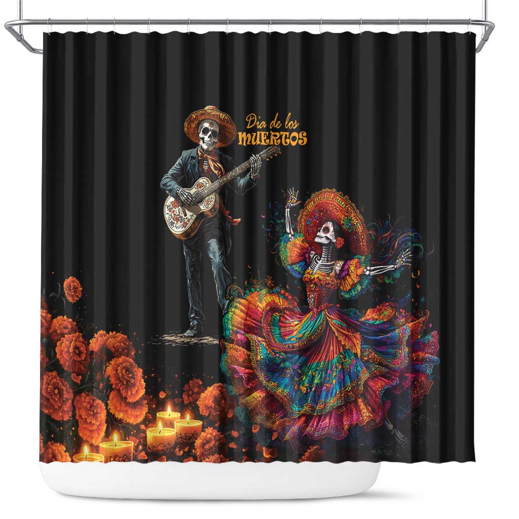 Mexico Dia de los Muertos Shower Curtain La Calavera Catrina