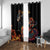 Mexico Dia de los Muertos Window Curtain La Calavera Catrina