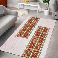Lithuania Folk Pattern Vytis Motif Area Rug