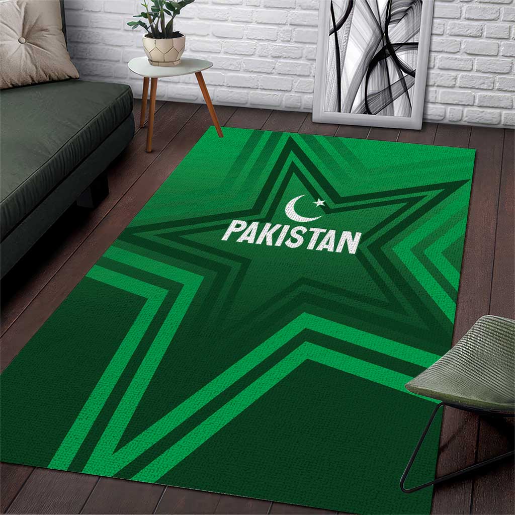 Pakistan Cricket World Cup 2024 Area Rug Star Jersey Inspired LT7 - Wonder Print Shop