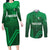 Pakistan Cricket World Cup 2024 Couples Matching Long Sleeve Bodycon Dress and Long Sleeve Button Shirt Star Jersey Inspired LT7 - Wonder Print Shop