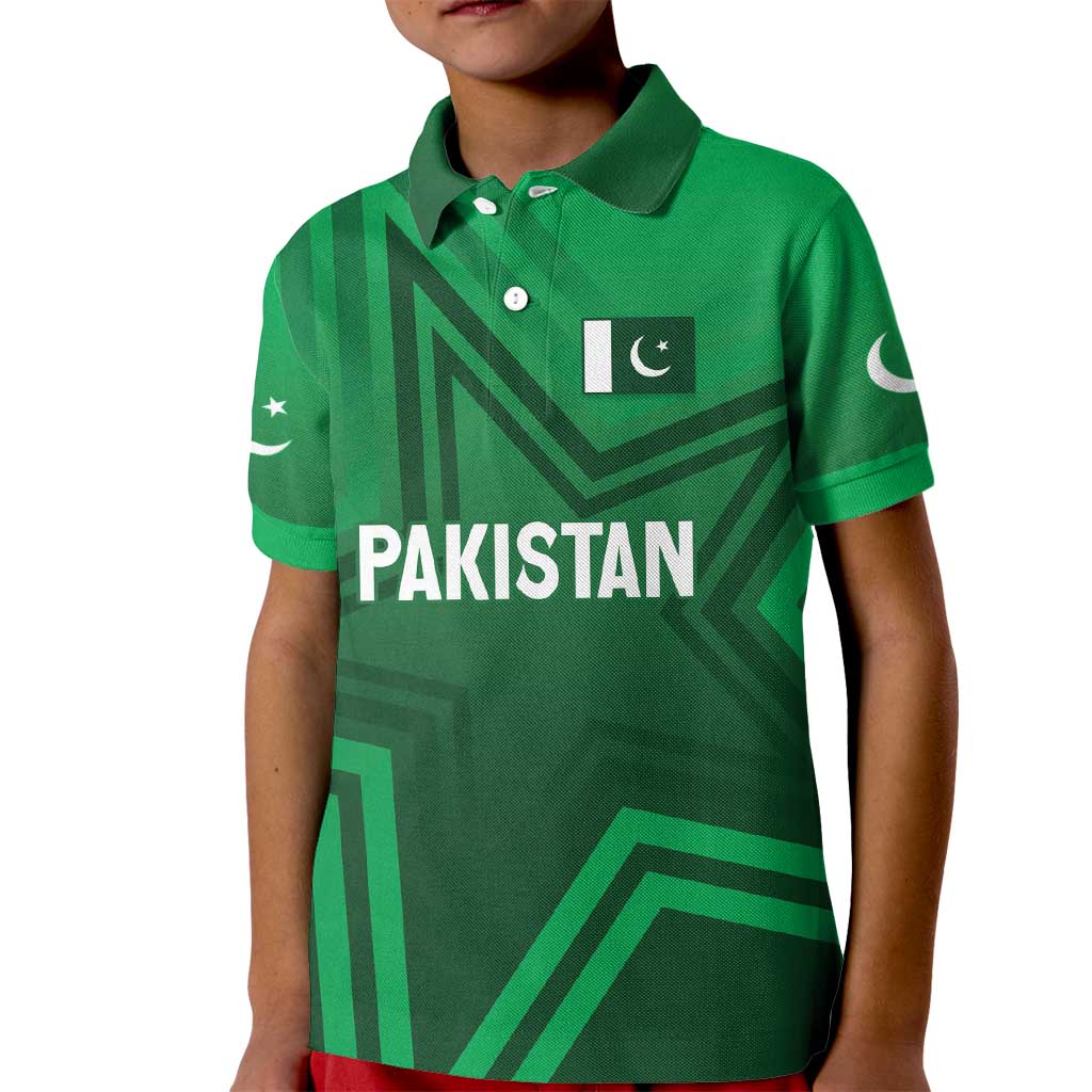 Pakistan Cricket World Cup 2024 Kid Polo Shirt Star Jersey Inspired - Wonder Print Shop