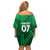 Pakistan Cricket World Cup 2024 Off Shoulder Short Dress Star Jersey Inspired - Wonder Print Shop