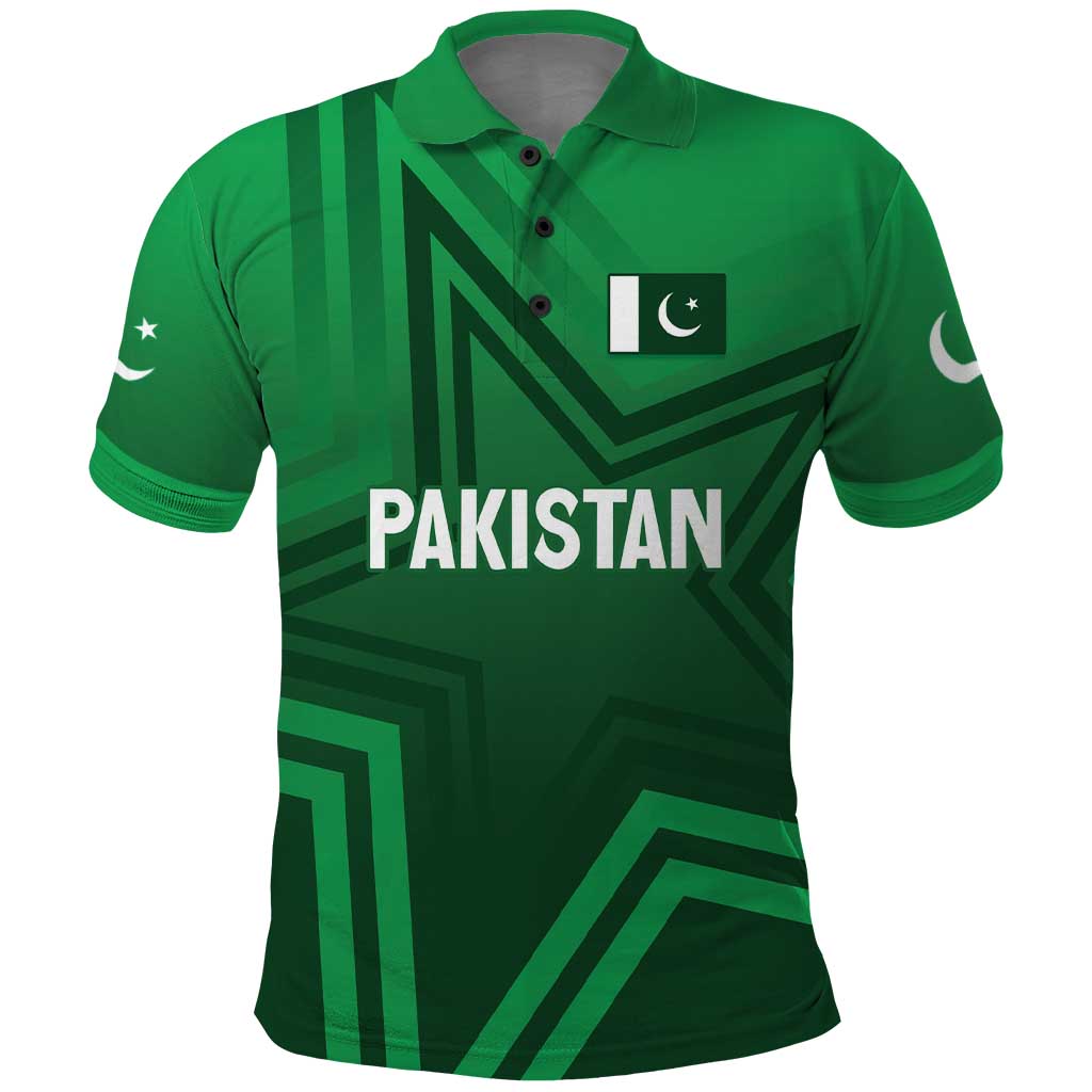 Pakistan Cricket World Cup 2024 Polo Shirt Star Jersey Inspired - Wonder Print Shop