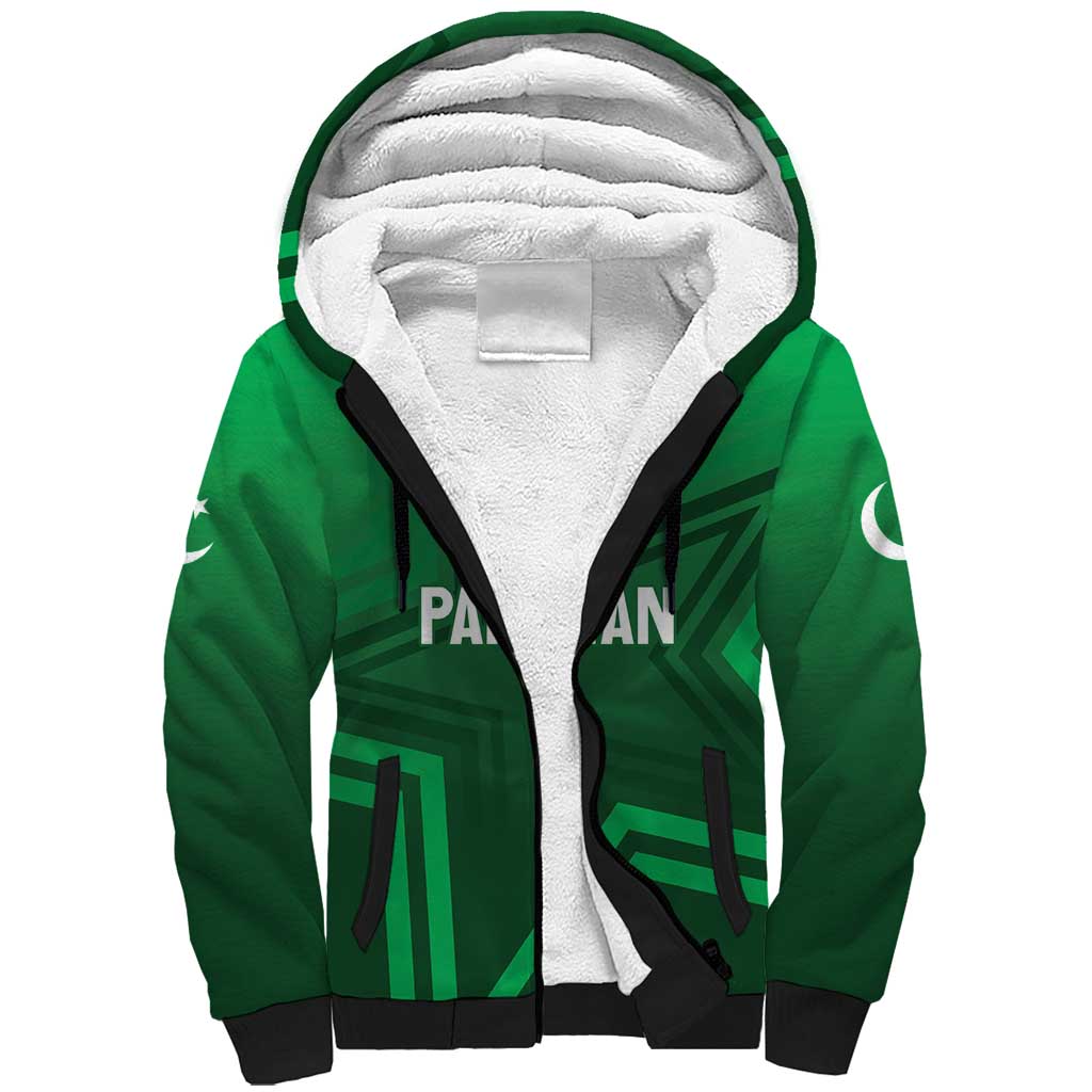 Pakistan Cricket World Cup 2024 Sherpa Hoodie Star Jersey Inspired