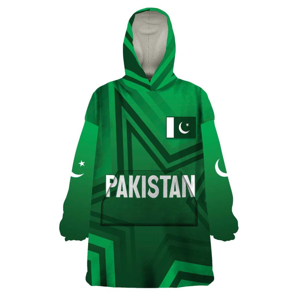 Pakistan Cricket World Cup 2024 Wearable Blanket Hoodie Star Jersey Inspired