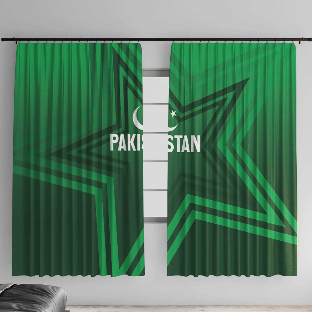 Pakistan Cricket World Cup 2024 Window Curtain Star Jersey Inspired