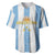 Argentina Football Custom Baseball Jersey 2024 Albiceleste Grunge LT7 - Wonder Print Shop